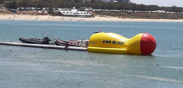 Fatboys Blob Water launcher from Mossel Bay Harbour
