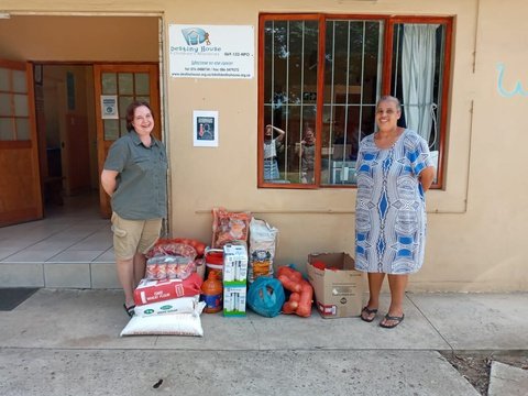 Groceries dropped at Destiny House in Mtubatuba.
