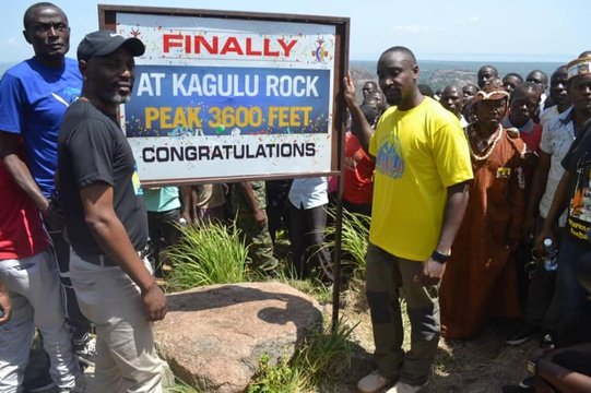 The Kyabazinga of Busoga HM at Kagulu rock climbing and the prime minister