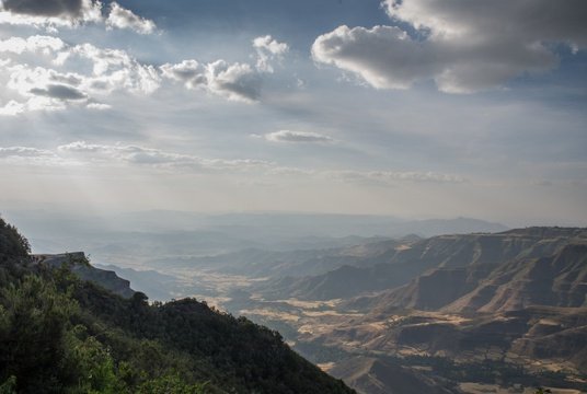 Mountains around Lalibela in Ethiopia