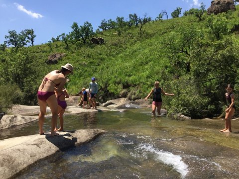 Family river swims an activity to enjoy whilst on a family safari holiday at Three Tree Hill in KZN, South Africa.