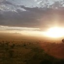 The sun lighting up the plains of Karamoja, eastern Uganda. 