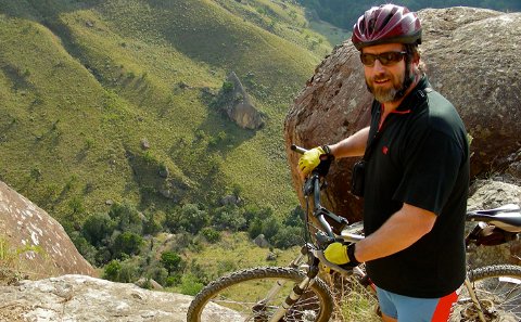 mountain biking on an adventure travel and tour vacation at three tree hill safari and game lodge in kwazulu natal south africa