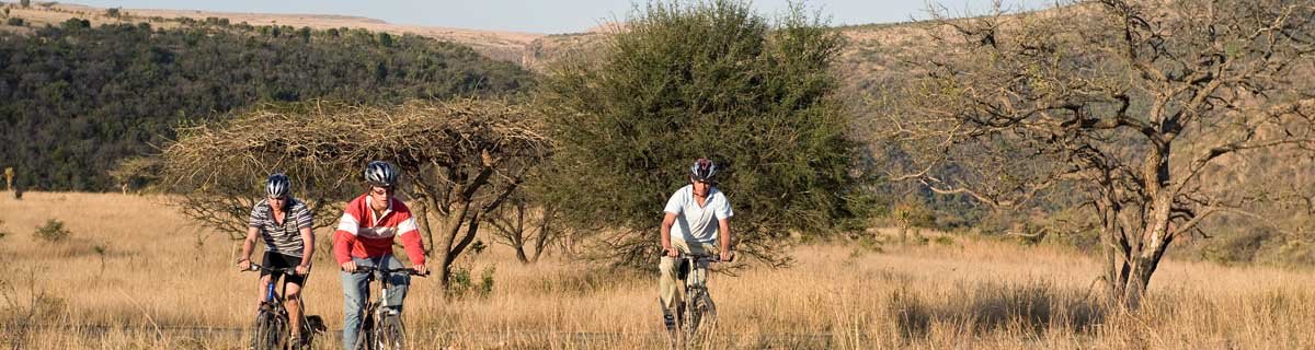 Go mountain biking at Fugitivies Drift Lodge Lodge when you book their Adventure Travel & Tour Vacation Special Offer