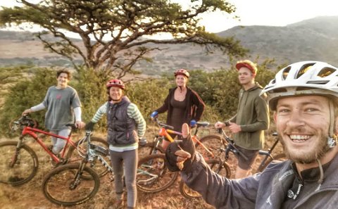 family holiday mountain biking at three tree hill safari and game lodge in kwazulu natal south africa