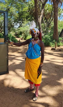 Sumburu camp attendant. Sumburu camp attendant.