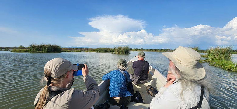 Boating on Lake Baringo. Boating on Lake Baringo.