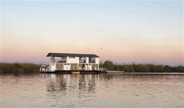 Houseboat on the Okavango River