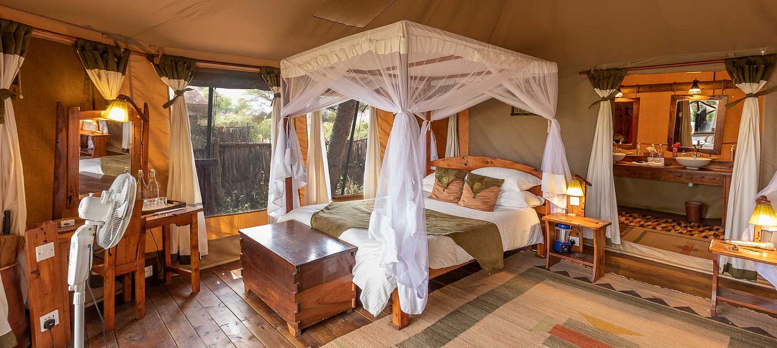Elephant Bedroom tent interior