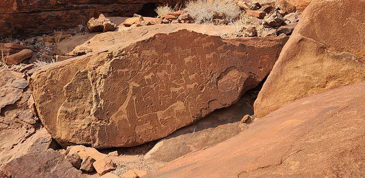 Twyfelfontein petroglyphs. 