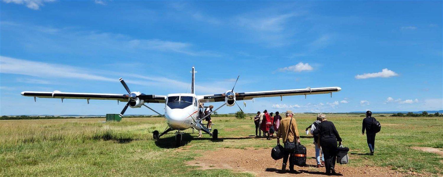 Safari packing for a charter flight in Kenya