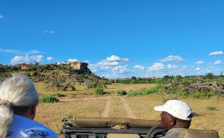 On safari in Botswana. 