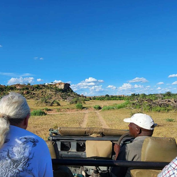 On safari in Botswana. 