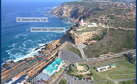 Mossel Bay aerial of the lighthouse on The Point Mossel Bay aerial of the lighthouse on The Point