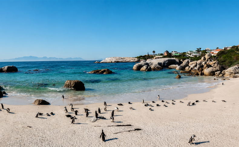 Aqua Terra Boutique Guesthouse, Simons Town, Cape Town - African penguins at Boulders Beach near Simon's Town Aqua Terra Boutique Guesthouse, Simons Town, Cape Town - African penguins at Boulders Beach near Simon's Town
