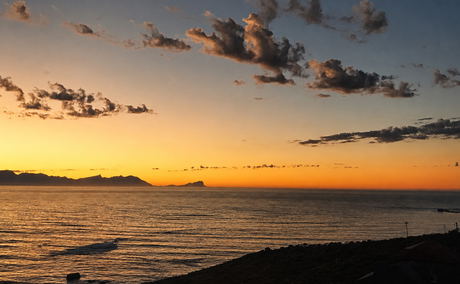 Dusk over False Bay from Aqua Terra Boutique Guesthouse in Simon's Town
