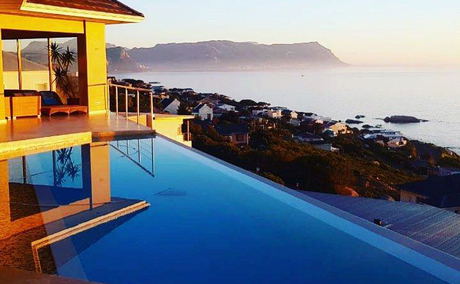 Sunrise over False Bay from Aqua Terra Boutique Guesthouse in Simon's Town, Cape Town Sunrise over False Bay from Aqua Terra Boutique Guesthouse in Simon's Town, Cape Town