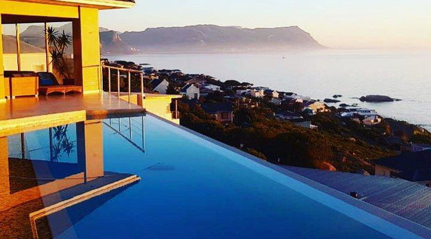 Sunrise over False Bay from Aqua Terra in Simon's Town