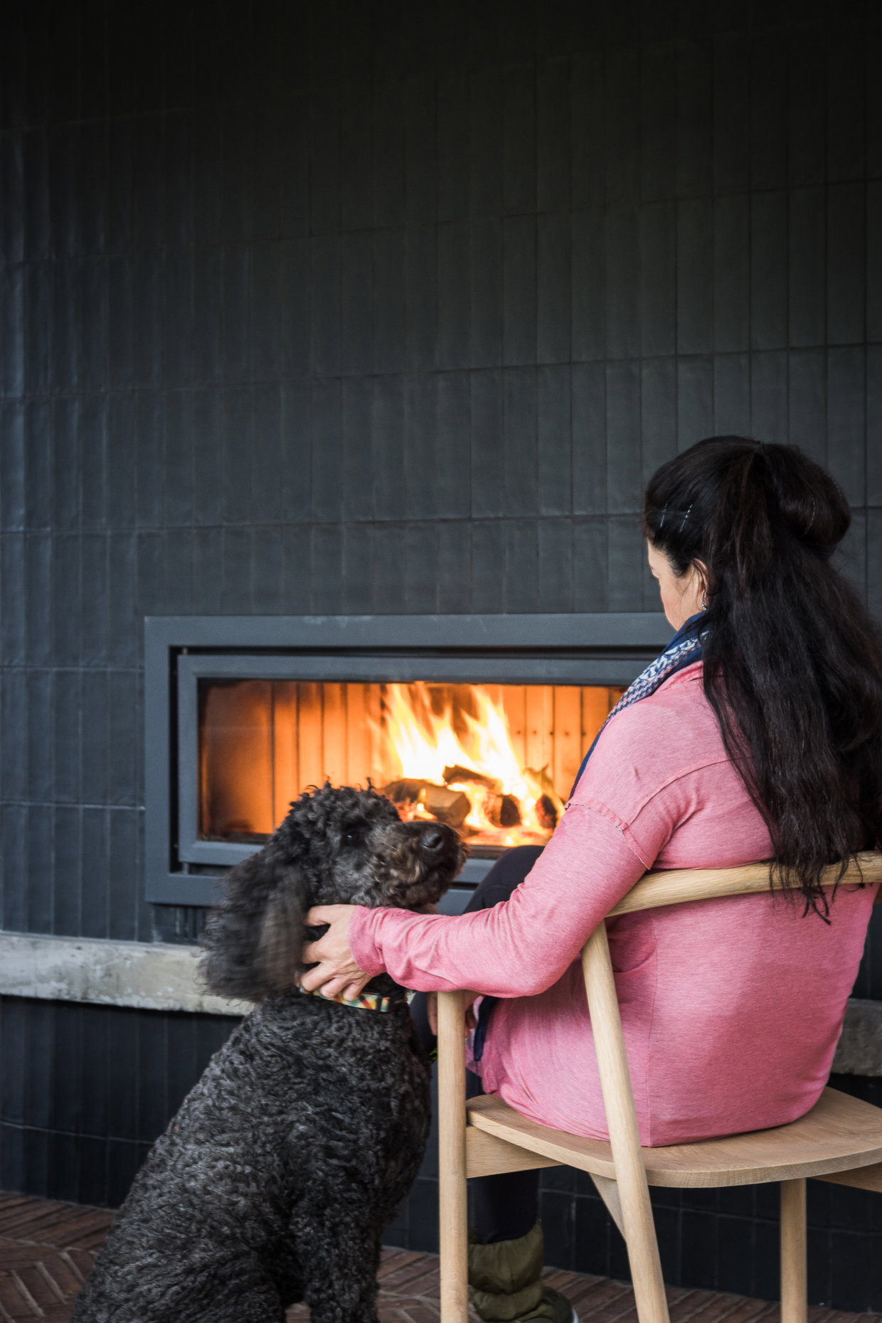 Pet friendly accommodation in Montagu, by the fire