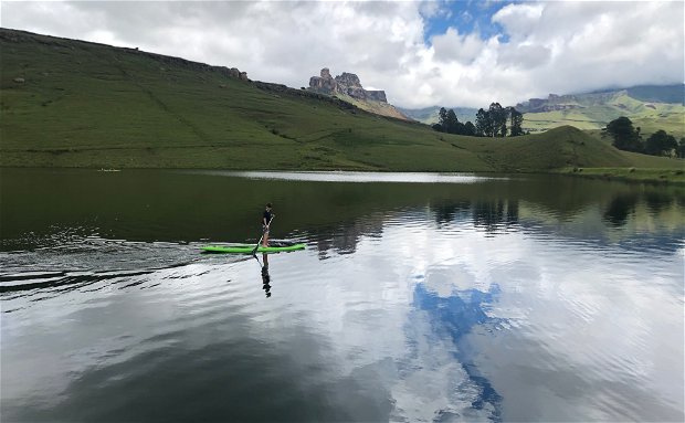 Stand up paddle boarding at Drakensberg Gardens Fairways