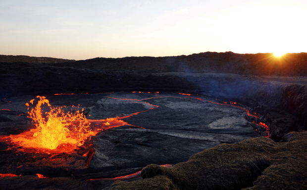 Ertale Active Lava Volcano, Denakil Depression, Afar Triangle Ertale Active Lava Volcano, Denakil Depression, Afar Triangle