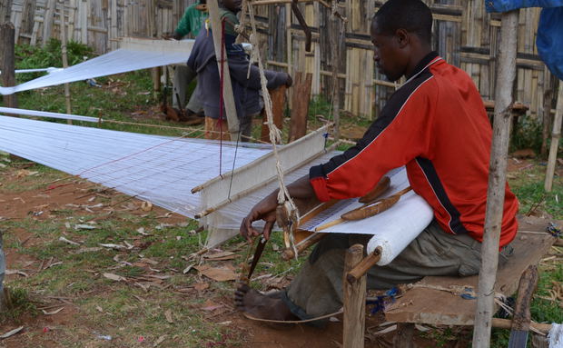 Traditional weaving at Dorze Village Traditional weaving at Dorze Village