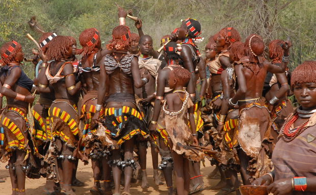 Hamer People of Omo Valley during Bull Jumping Ceremony-Authentic Ethiopia Tours Hamer People of Omo Valley during Bull Jumping Ceremony-Authentic Ethiopia Tours