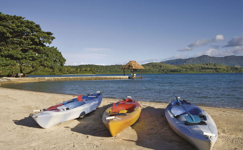 Kayaks are available for exploring the coast around the island Kayaks are available for exploring the coast around the island