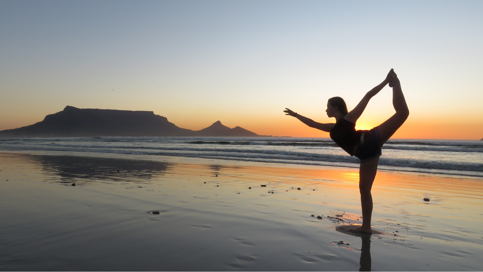 Beach yoga