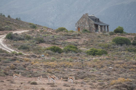 Stone Cottage location on hill