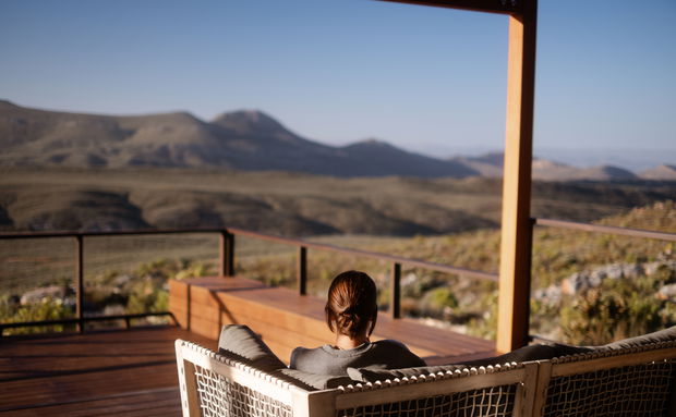 Luxury nature escape cabin in South Africa mountains