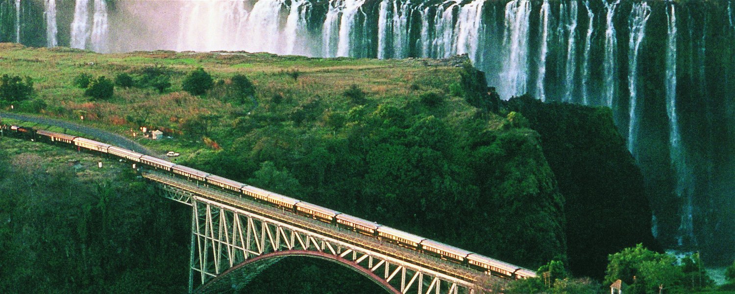 Train on Victoria Falls Bridge