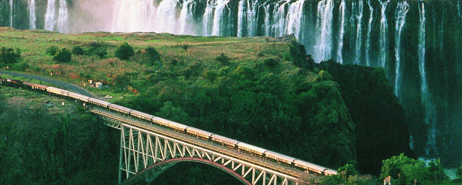 Train on Victoria Falls Bridge