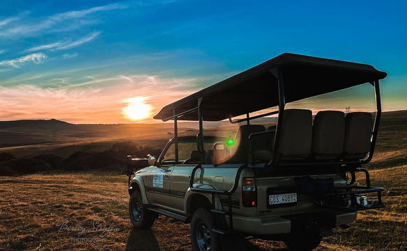 Safari sunset at Hartenbos Game Lodge