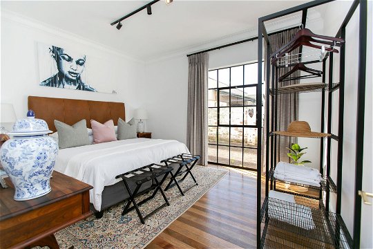 Bedroom storage and wardrobe - La Maison on Main Self Catering, Paarl