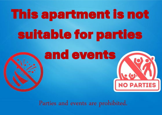 No Parties and Events are Permitted