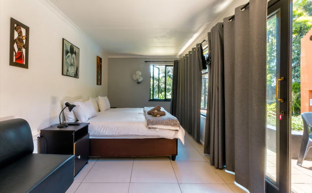 room no 7, garden and pool view