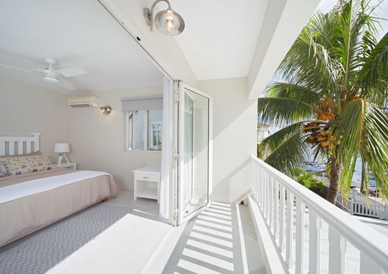 Balcony off the main bedroom with ocean views Balcony off the main bedroom with ocean views