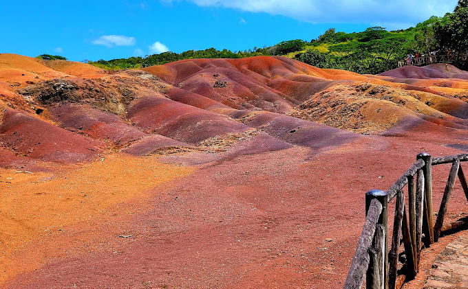 Chamarel's Hidden Seven-Coloured Earth in south-western Mauritius. Chamarel's Hidden Seven-Coloured Earth in south-western Mauritius.