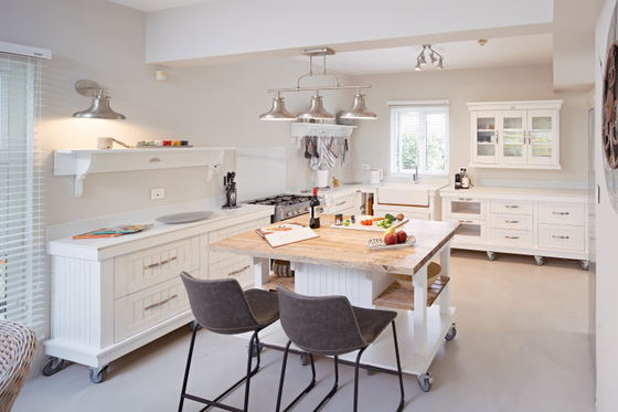 Breakfast table with stove and all kitchen appliance Breakfast table with stove and all kitchen appliance