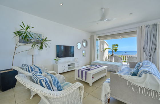 Lounge area with ocean views and modern design