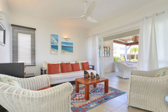 Family lounge area with access to the outside patio