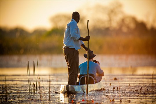 Mekoro trip through the Okavango Delta.