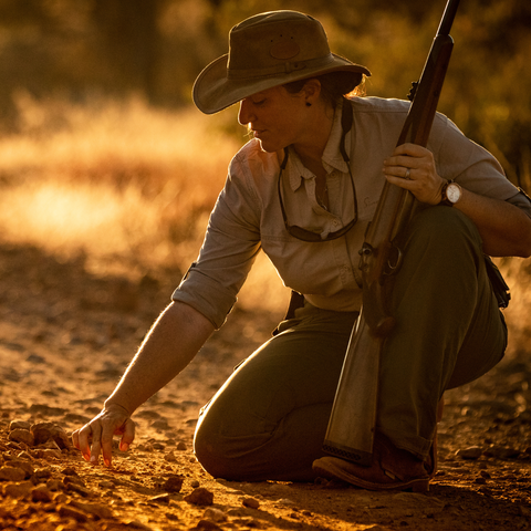 © Singita Margaux leading a bush walk at Singita Sweni
