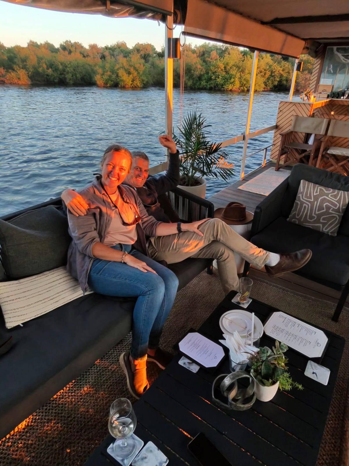 Sunset cruise on the Zambezi River