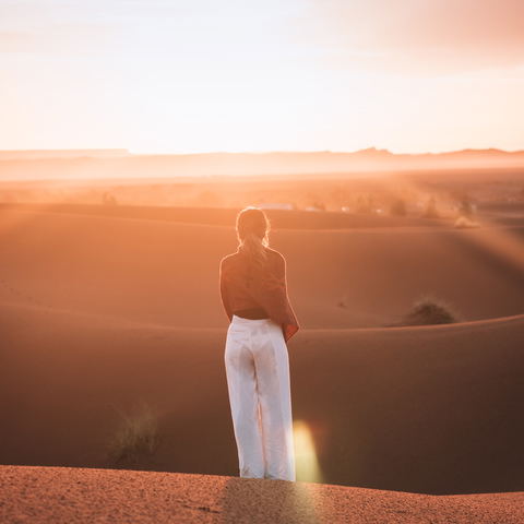 Moment of solitude in the desert.