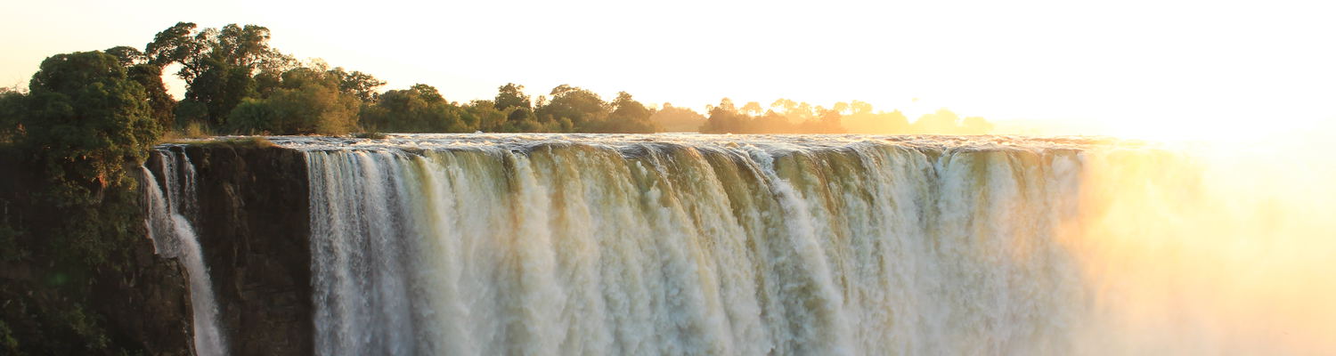 Victoria Falls at sunrise
