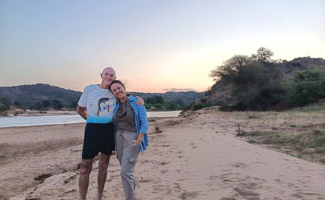 Sundowner drinks on the banks of the Lehvuvhu River, at Pafuri Tented Camp Sundowner drinks on the banks of the Lehvuvhu River, at Pafuri Tented Camp