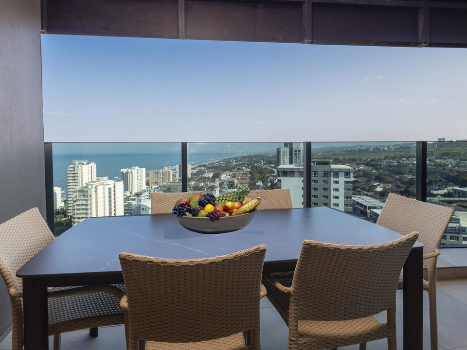 Balcony dining area