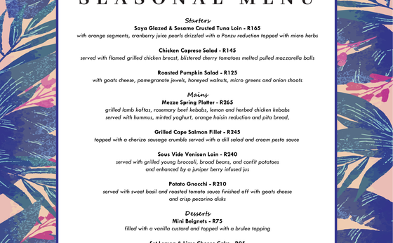 Seasonal Menu